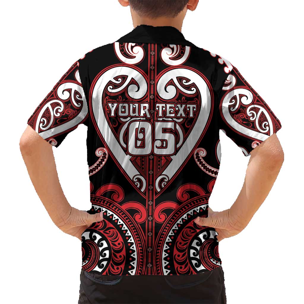 Custom Aotearoa Ngapuhi Family Matching Off Shoulder Short Dress and Hawaiian Shirt Maori Tribal Pattern