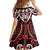 Custom Aotearoa Ngapuhi Family Matching Off Shoulder Short Dress and Hawaiian Shirt Maori Tribal Pattern