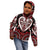 Custom Aotearoa Ngapuhi Kid Hoodie Maori Tribal Pattern