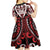Custom Aotearoa Ngapuhi Kid Short Sleeve Dress Maori Tribal Pattern