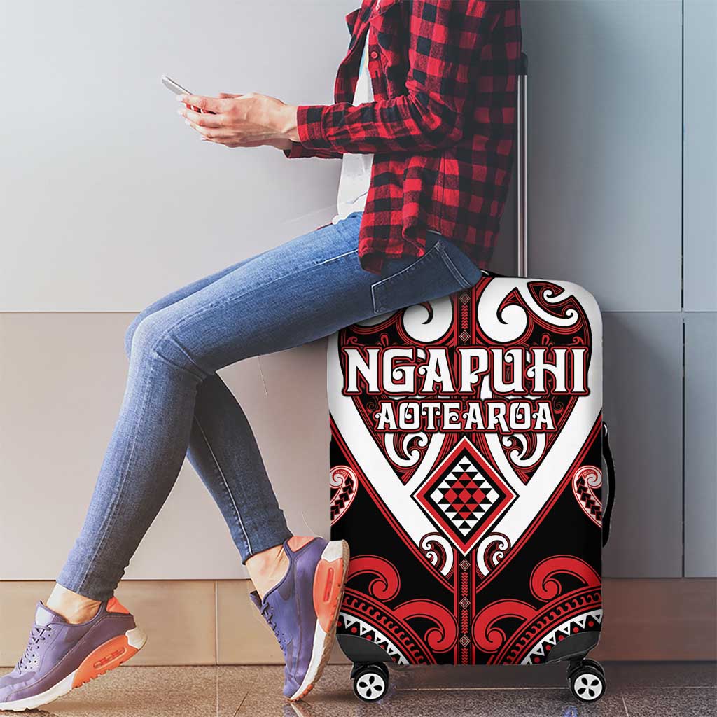 Aotearoa Ngapuhi Luggage Cover Maori Tribal Pattern