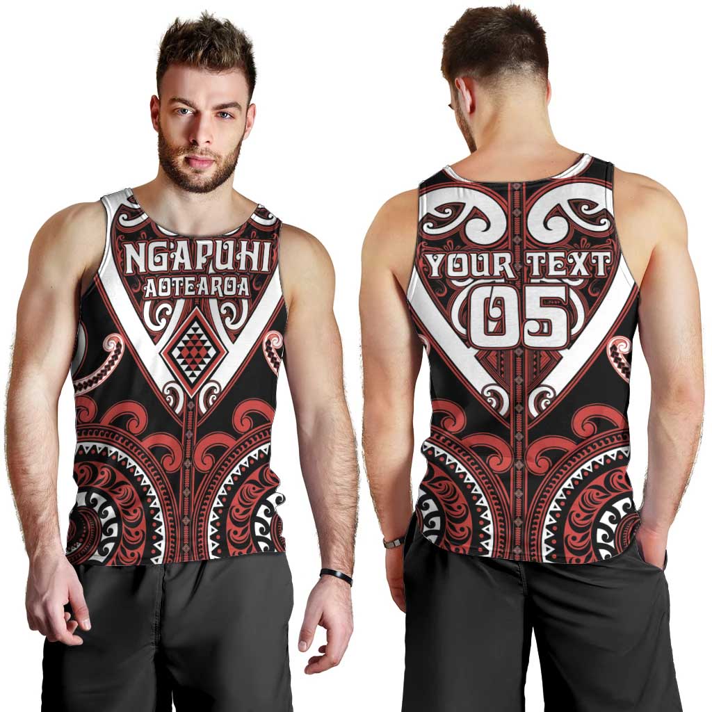 Custom Aotearoa Ngapuhi Men Tank Top Maori Tribal Pattern