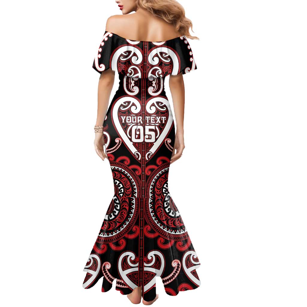 Custom Aotearoa Ngapuhi Mermaid Dress Maori Tribal Pattern