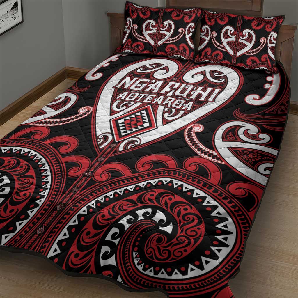 Aotearoa Ngapuhi Quilt Bed Set Maori Tribal Pattern