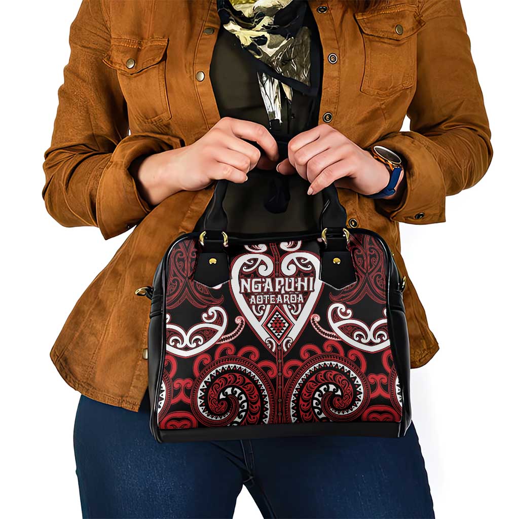 Aotearoa Ngapuhi Shoulder Handbag Maori Tribal Pattern