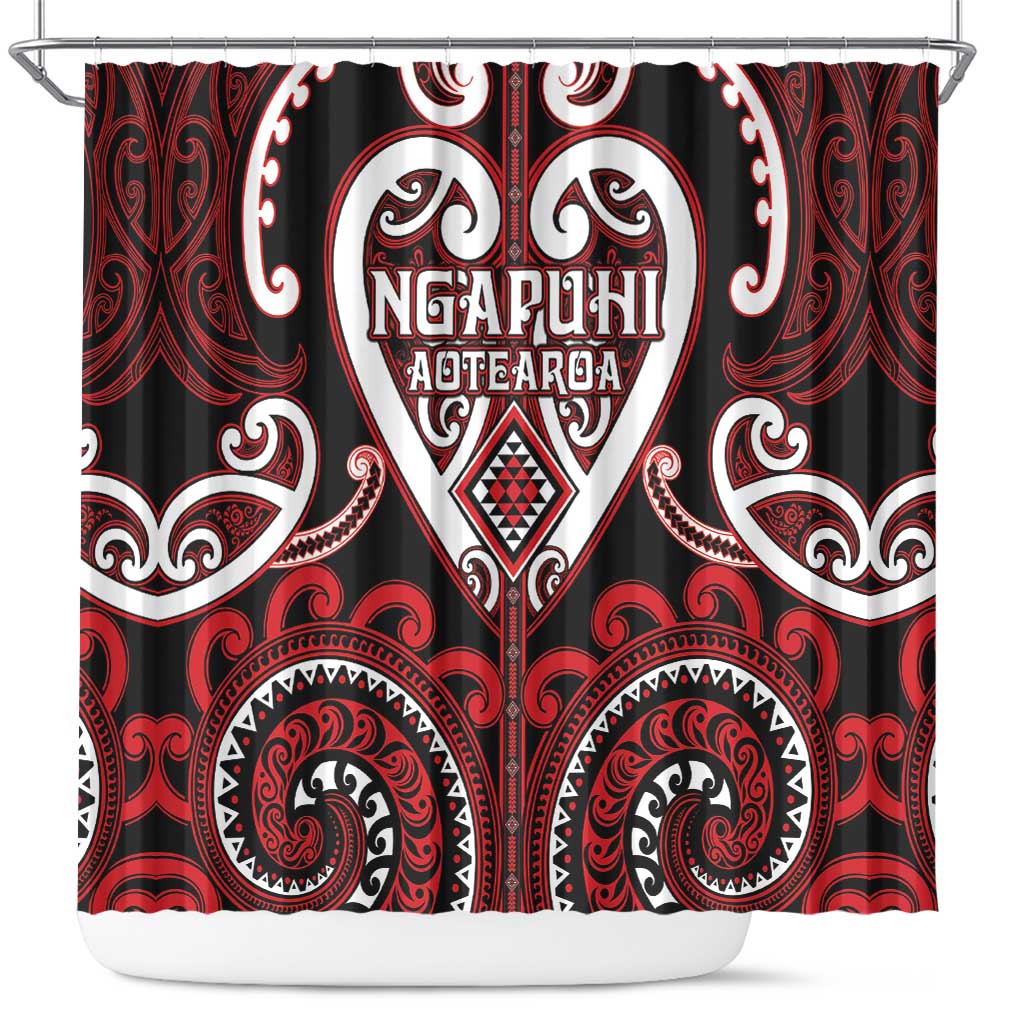 Aotearoa Ngapuhi Shower Curtain Maori Tribal Pattern