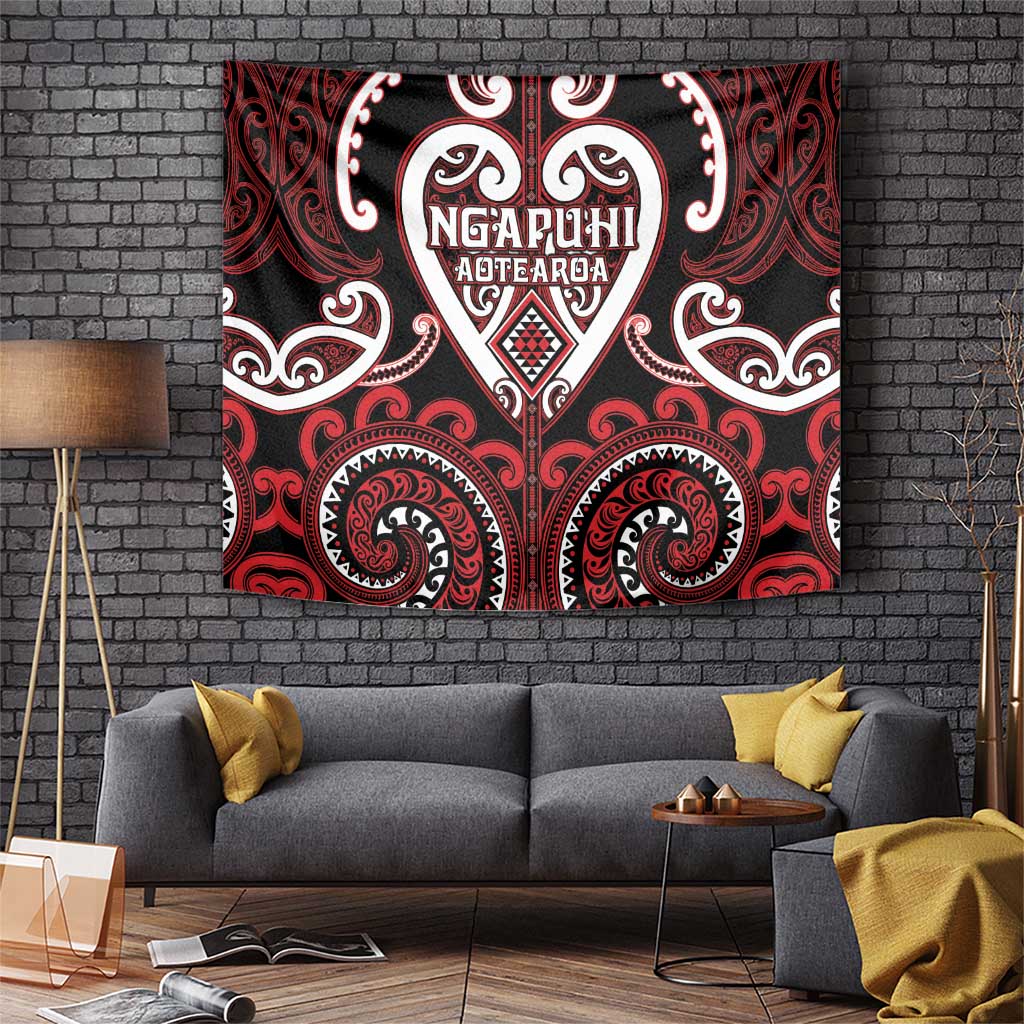 Aotearoa Ngapuhi Tapestry Maori Tribal Pattern LT05 Red - Polynesian Pride