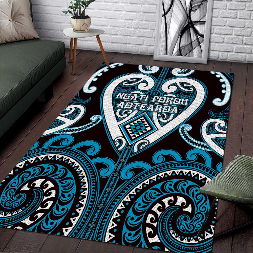 Aotearoa Ngati Porou Area Rug Maori Tribal Pattern