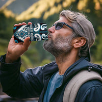 Custom Aotearoa Ngati Porou 4 in 1 Can Cooler Tumbler Maori Tribal Pattern