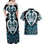 Custom Aotearoa Ngati Porou Couples Matching Off Shoulder Maxi Dress and Hawaiian Shirt Maori Tribal Pattern
