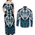 Custom Aotearoa Ngati Porou Couples Matching Off Shoulder Maxi Dress and Long Sleeve Button Shirt Maori Tribal Pattern