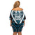 Custom Aotearoa Ngati Porou Family Matching Off Shoulder Short Dress and Hawaiian Shirt Maori Tribal Pattern