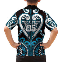 Custom Aotearoa Ngati Porou Family Matching Short Sleeve Bodycon Dress and Hawaiian Shirt Maori Tribal Pattern