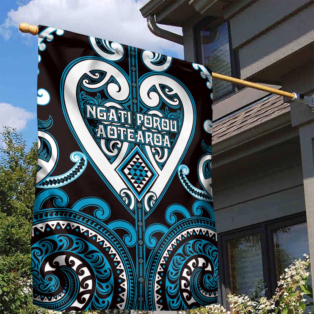 Aotearoa Ngati Porou Garden Flag Maori Tribal Pattern