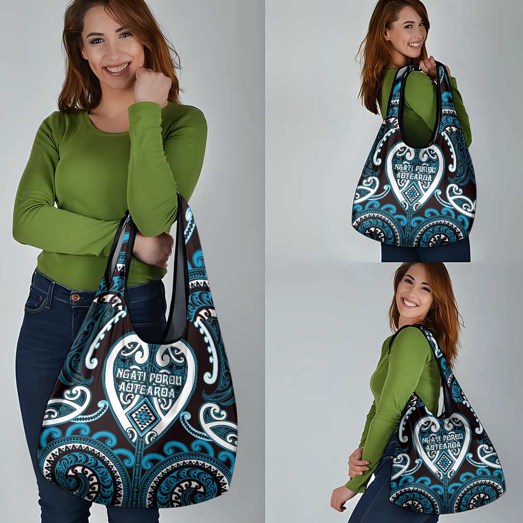 Aotearoa Ngati Porou Grocery Bag Maori Tribal Pattern