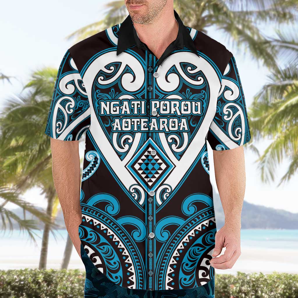Custom Aotearoa Ngati Porou Hawaiian Shirt Maori Tribal Pattern