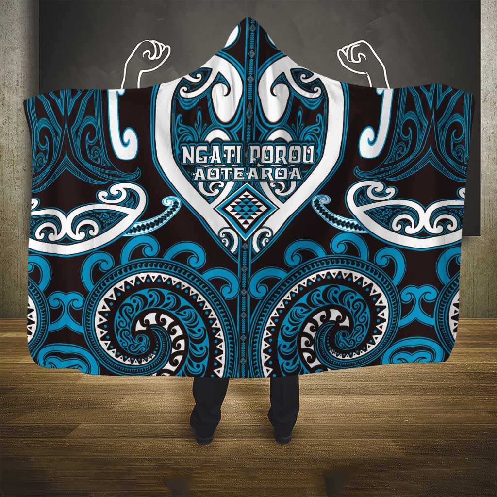 Aotearoa Ngati Porou Hooded Blanket Maori Tribal Pattern