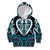 Custom Aotearoa Ngati Porou Kid Hoodie Maori Tribal Pattern