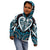 Custom Aotearoa Ngati Porou Kid Hoodie Maori Tribal Pattern