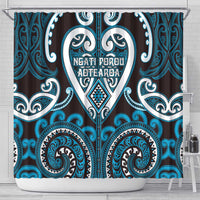 Aotearoa Ngati Porou Shower Curtain Maori Tribal Pattern