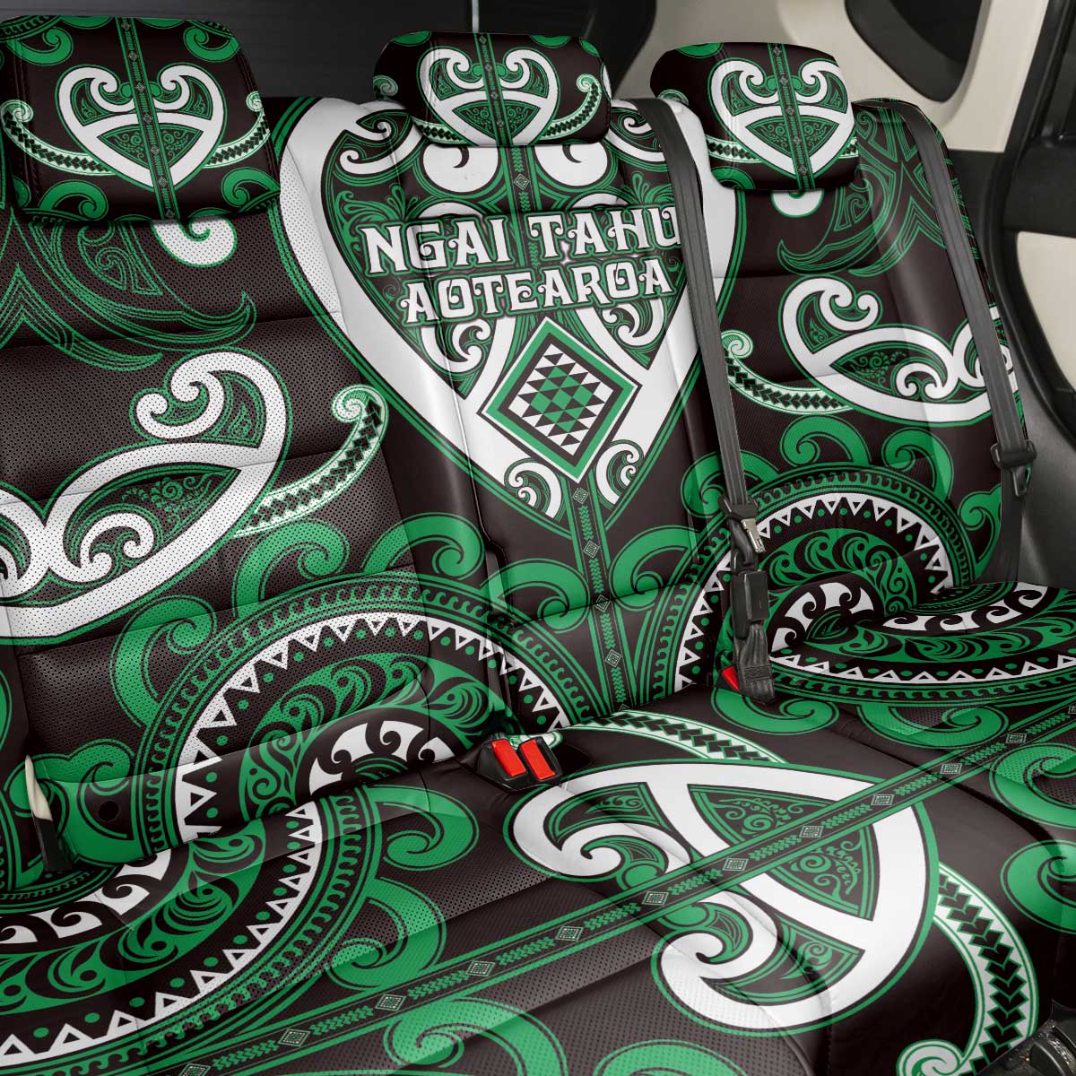 Aotearoa Ngai Tahu Back Car Seat Cover Maori Tribal Pattern