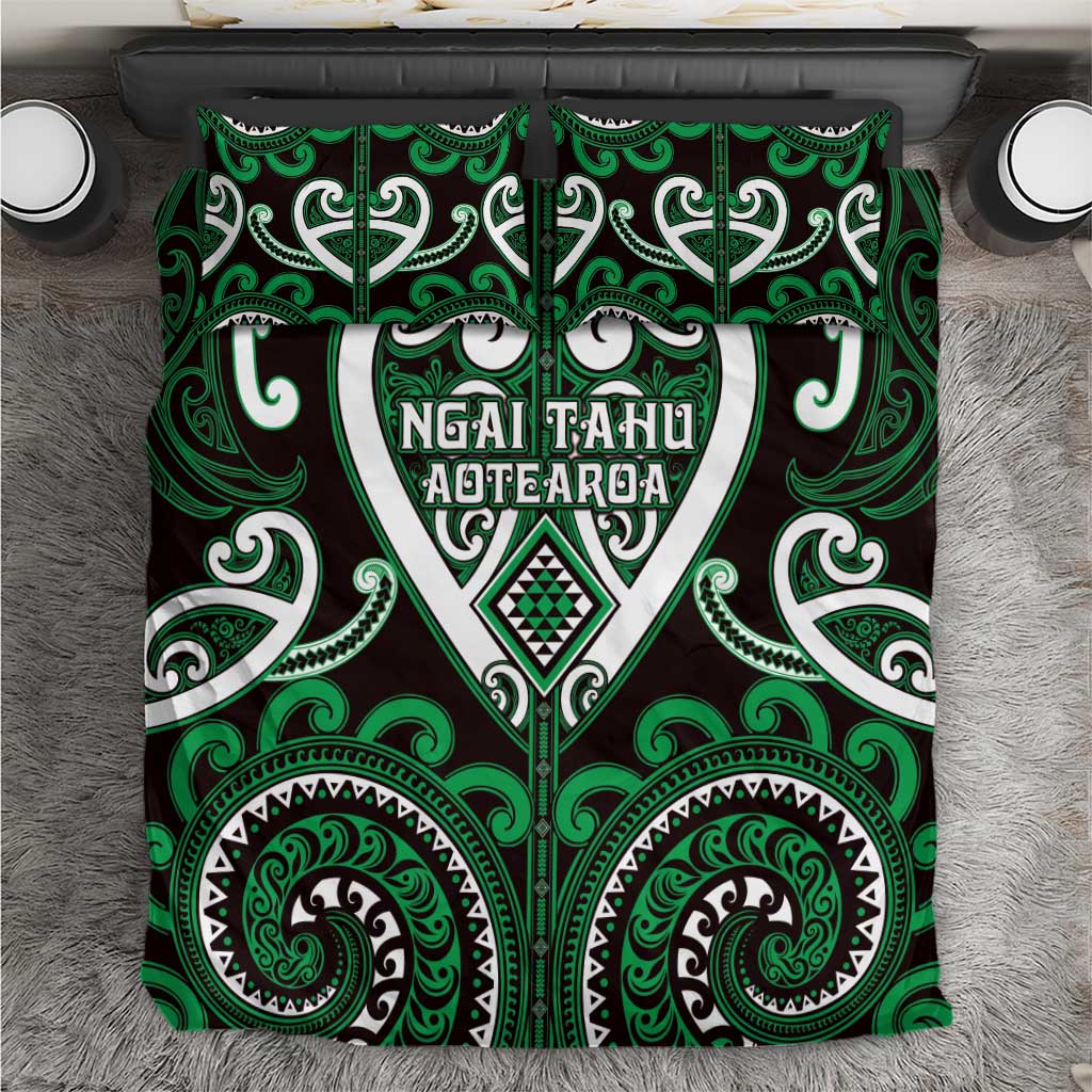 Aotearoa Ngai Tahu Bedding Set Maori Tribal Pattern LT05 Green - Polynesian Pride
