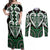 Custom Aotearoa Ngai Tahu Couples Matching Off Shoulder Maxi Dress and Long Sleeve Button Shirt Maori Tribal Pattern