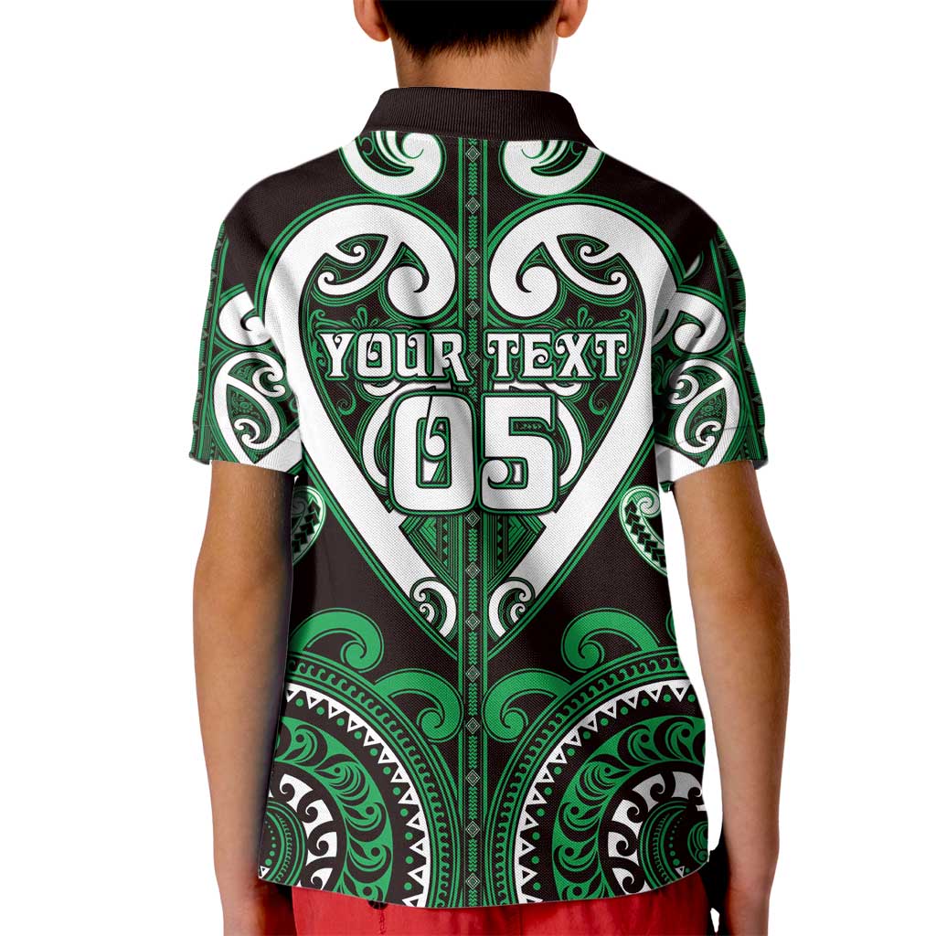 Custom Aotearoa Ngai Tahu Kid Polo Shirt Maori Tribal Pattern