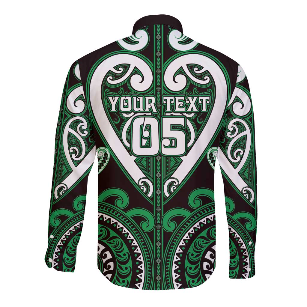 Custom Aotearoa Ngai Tahu Long Sleeve Button Shirt Maori Tribal Pattern LT05 - Polynesian Pride