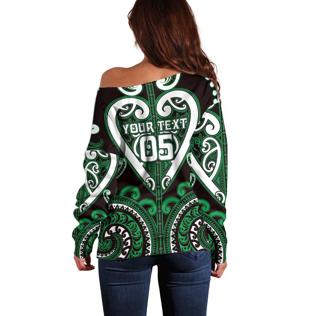 Custom Aotearoa Ngai Tahu Off Shoulder Sweater Maori Tribal Pattern