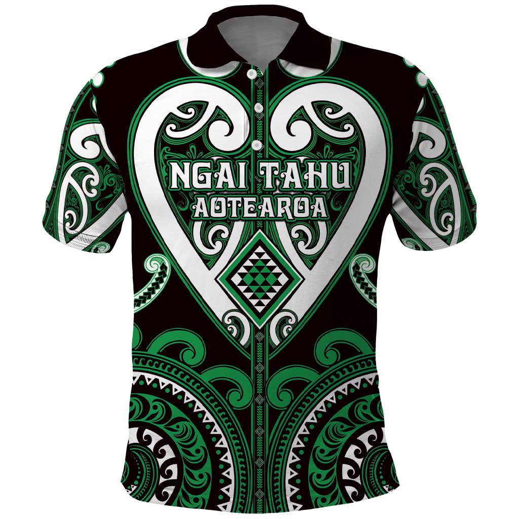 Custom Aotearoa Ngai Tahu Polo Shirt Maori Tribal Pattern