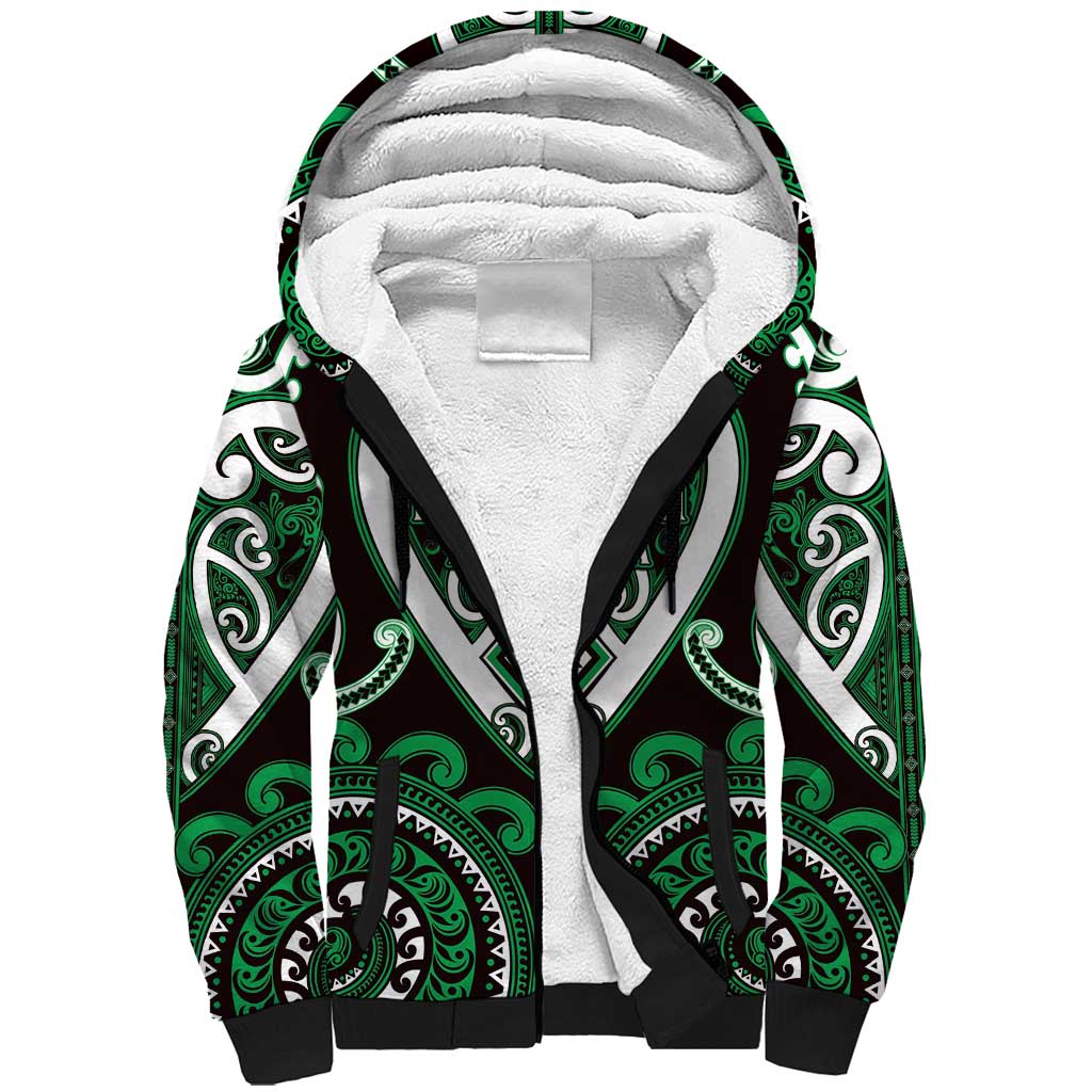 Custom Aotearoa Ngai Tahu Sherpa Hoodie Maori Tribal Pattern