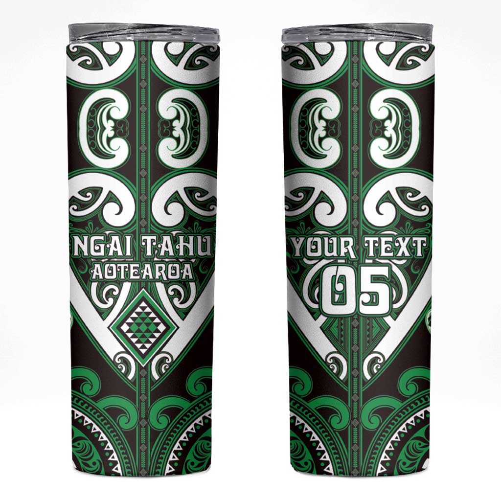 Custom Aotearoa Ngai Tahu Skinny Tumbler Maori Tribal Pattern