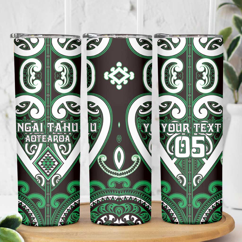 Custom Aotearoa Ngai Tahu Skinny Tumbler Maori Tribal Pattern