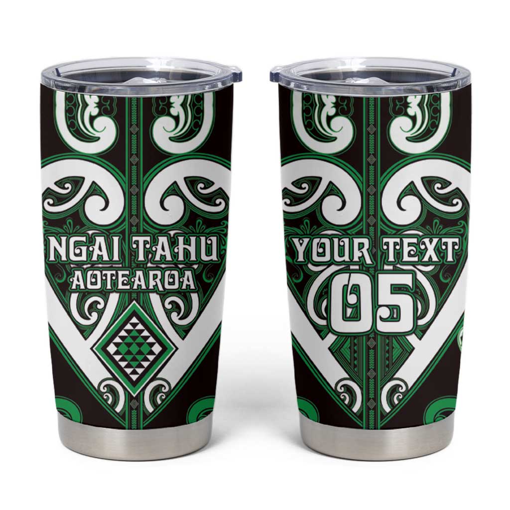 Custom Aotearoa Ngai Tahu Tumbler Cup Maori Tribal Pattern