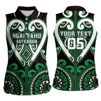 Custom Aotearoa Ngai Tahu Women Sleeveless Polo Shirt Maori Tribal Pattern