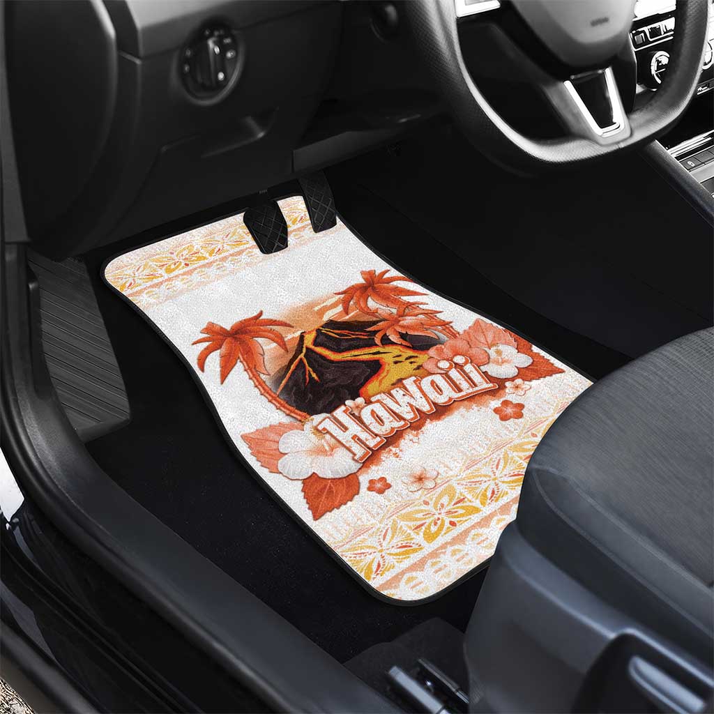 Hawaiian Volcano Lava Flow Car Mats With Hawaiian Tapa Pattern