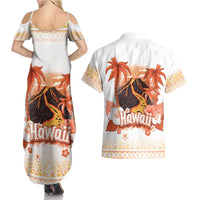 Hawaiian Volcano Lava Flow Couples Matching Summer Maxi Dress and Hawaiian Shirt With Hawaiian Tapa Pattern LT05 - Polynesian Pride