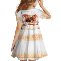 Hawaiian Volcano Lava Flow Family Matching Long Sleeve Bodycon Dress and Hawaiian Shirt With Hawaiian Tapa Pattern LT05 - Polynesian Pride