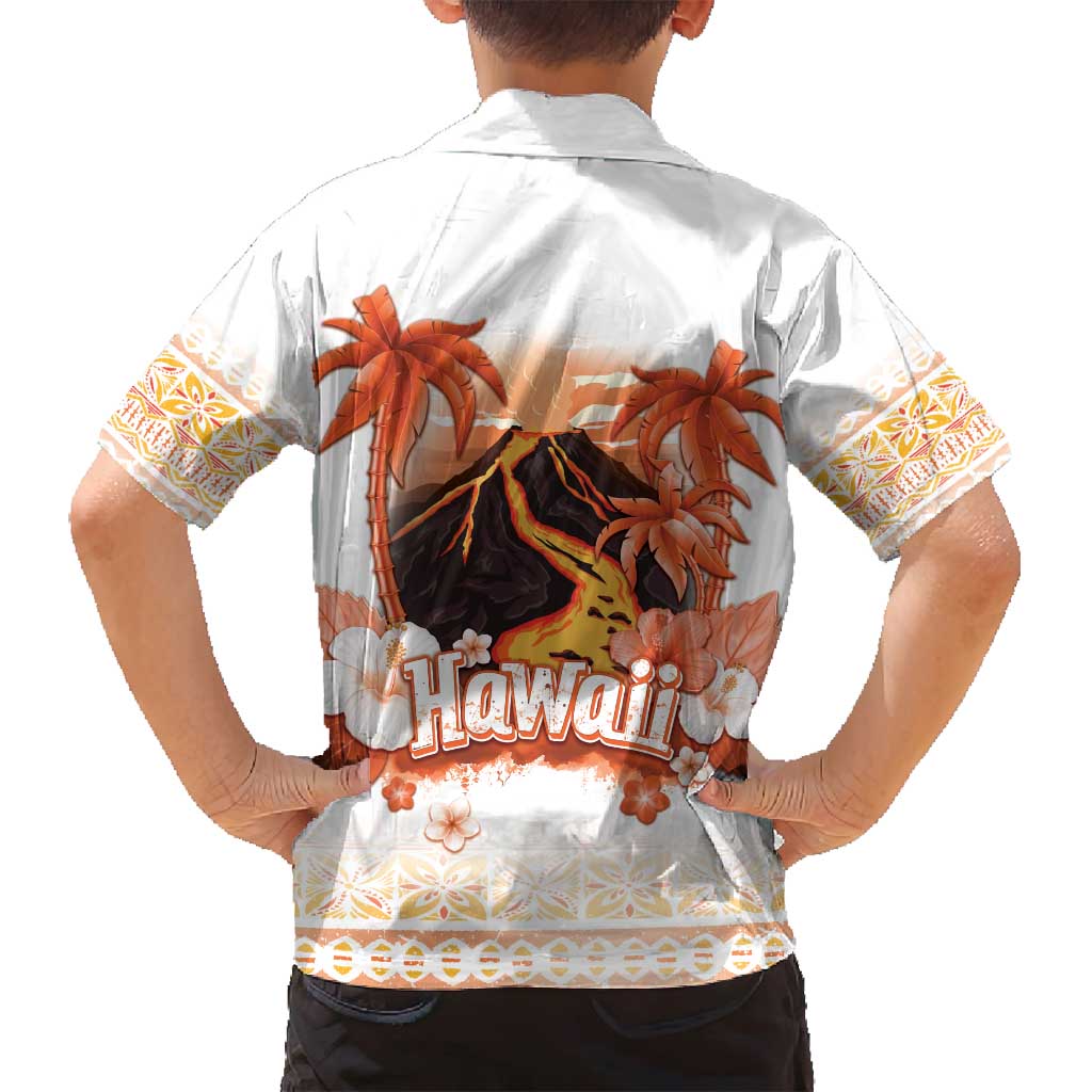 Hawaiian Volcano Lava Flow Family Matching Summer Maxi Dress and Hawaiian Shirt With Hawaiian Tapa Pattern LT05 - Polynesian Pride