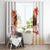 Hawaiian Volcano Lava Flow Window Curtain With Hawaiian Tapa Pattern