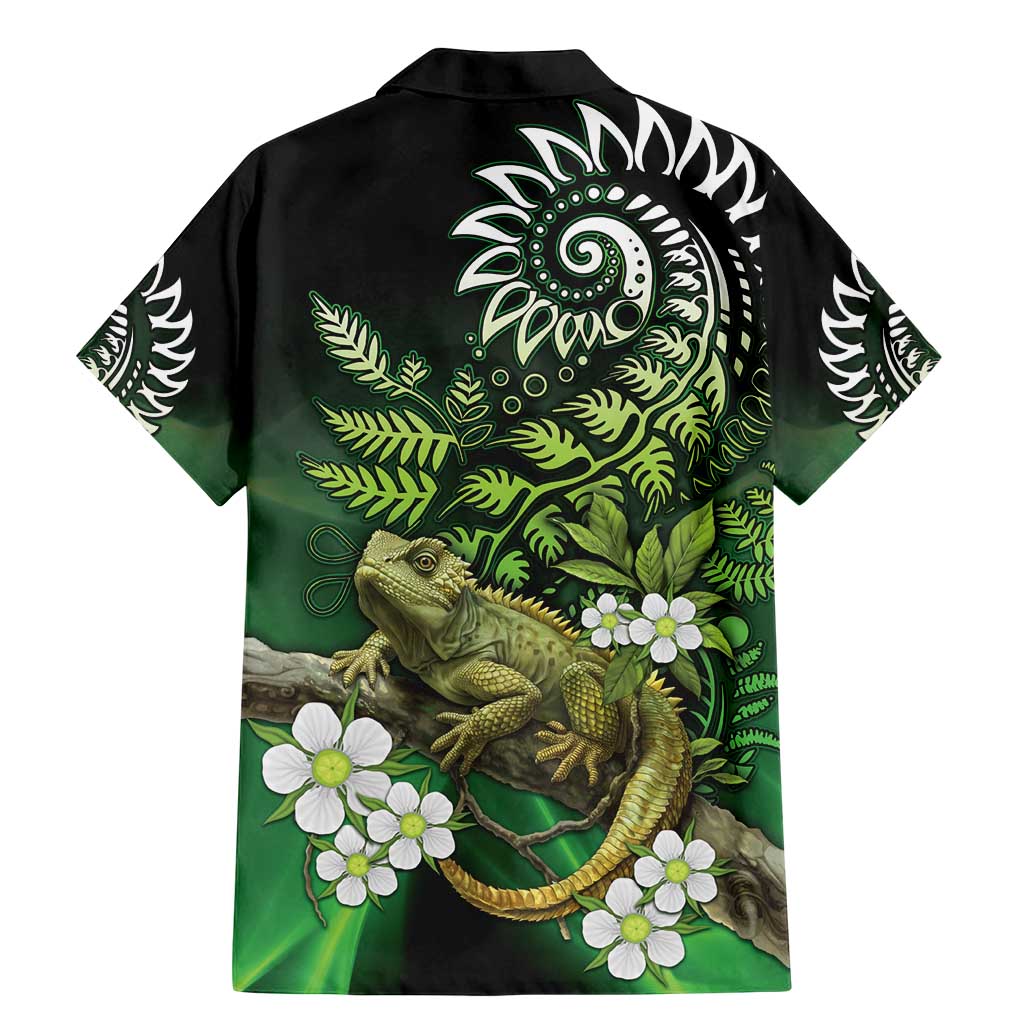 Aotearoa New Zealand Tuatara Family Matching Mermaid Dress and Hawaiian Shirt Maori Koru Art LT05 - Polynesian Pride