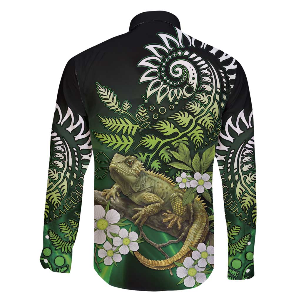 Aotearoa New Zealand Tuatara Family Matching Mermaid Dress and Hawaiian Shirt Maori Koru Art LT05 - Polynesian Pride