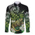 Aotearoa New Zealand Tuatara Family Matching Off Shoulder Short Dress and Hawaiian Shirt Maori Koru Art