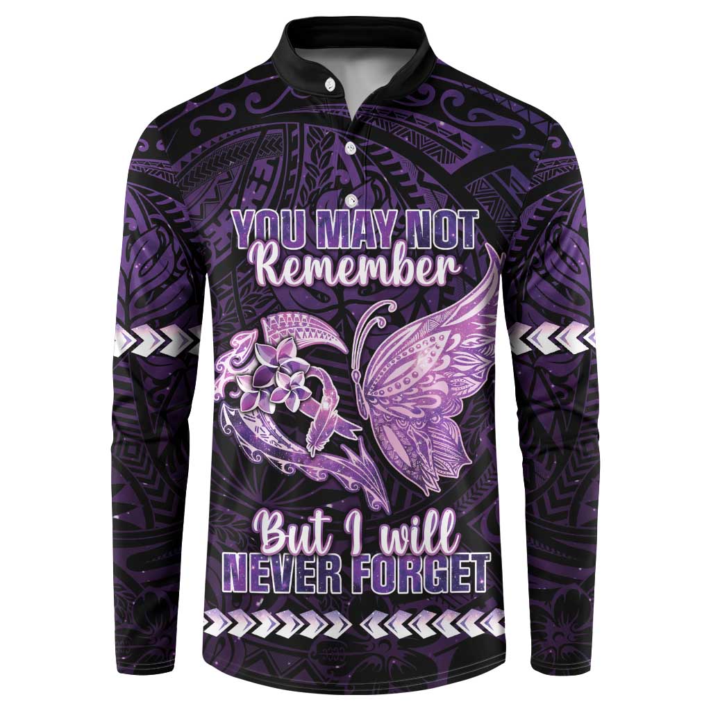 Personalised Alzheimer's Awareness Button Sweatshirt You May Not Remember But I Will Never Forget