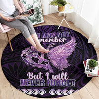 Alzheimer's Awareness Round Carpet You May Not Remember But I Will Never Forget
