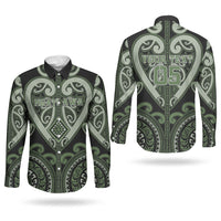 Custom Aotearoa Ngati Awa Couples Matching Off Shoulder Maxi Dress and Long Sleeve Button Shirt Maori Tribal Pattern LT05 - Polynesian Pride