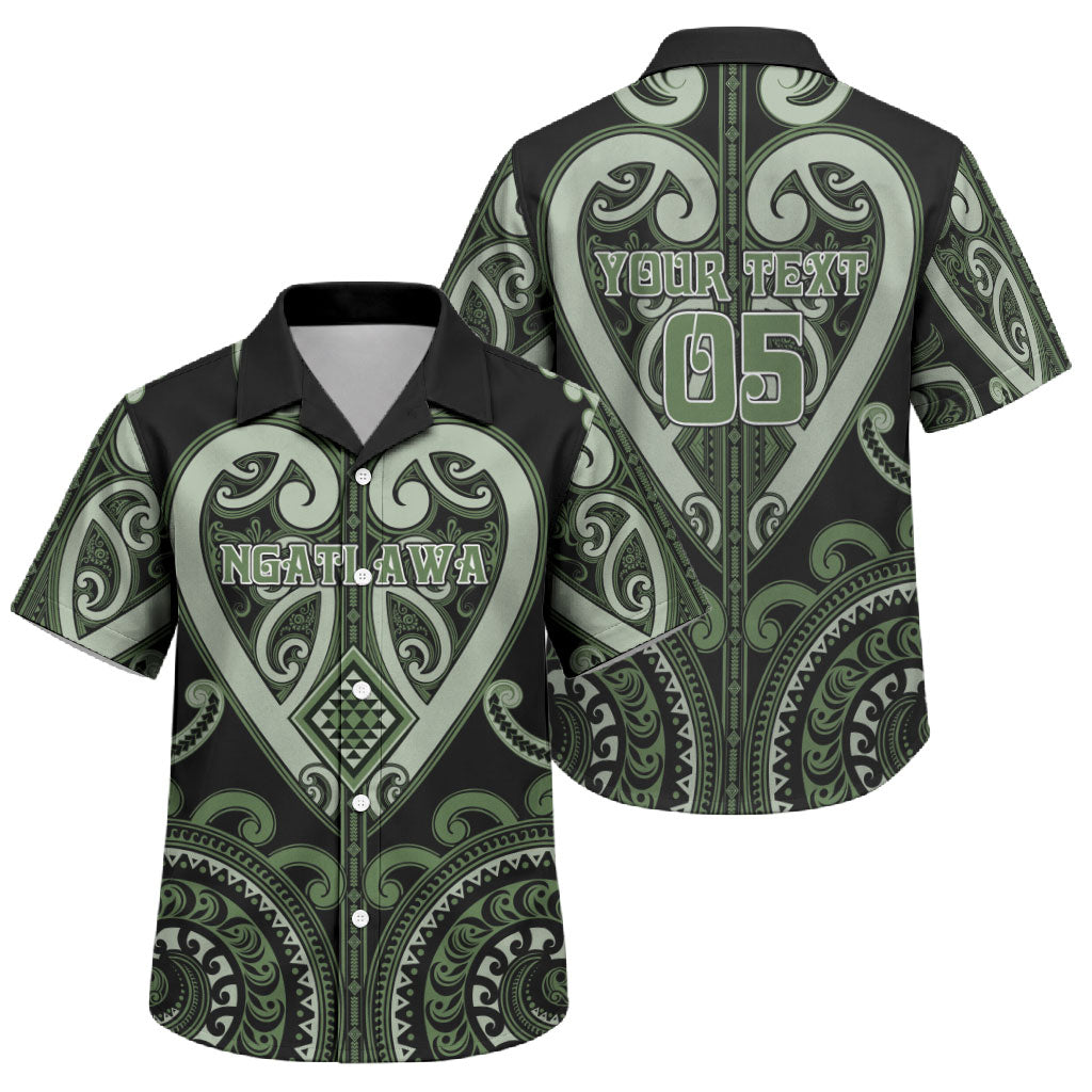 Custom Aotearoa Ngati Awa Family Matching Mermaid Dress and Hawaiian Shirt Maori Tribal Pattern LT05 Son's Shirt Green - Polynesian Pride