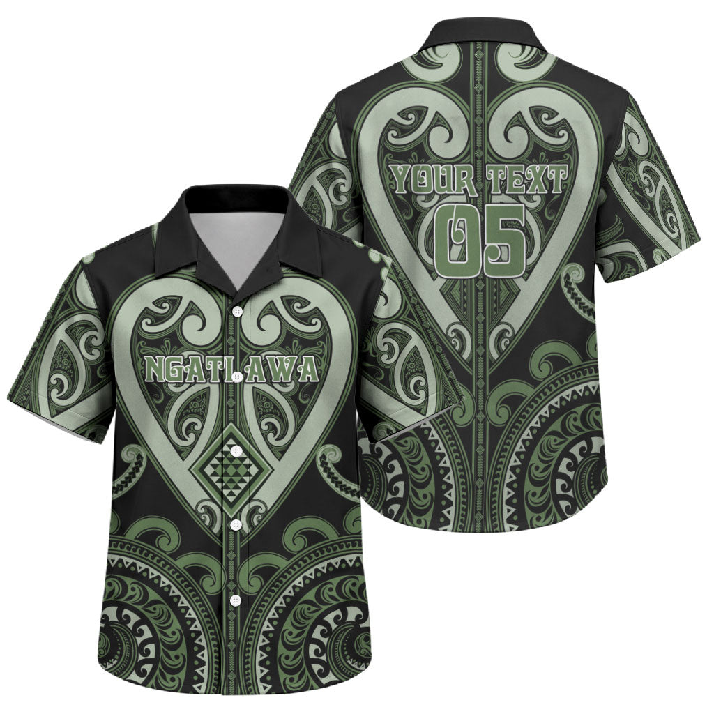 Custom Aotearoa Ngati Awa Family Matching Summer Maxi Dress and Hawaiian Shirt Maori Tribal Pattern LT05 Son's Shirt Green - Polynesian Pride