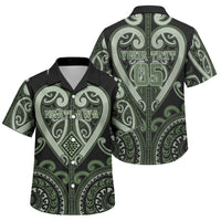 Custom Aotearoa Ngati Awa Family Matching Summer Maxi Dress and Hawaiian Shirt Maori Tribal Pattern LT05 Son's Shirt Green - Polynesian Pride